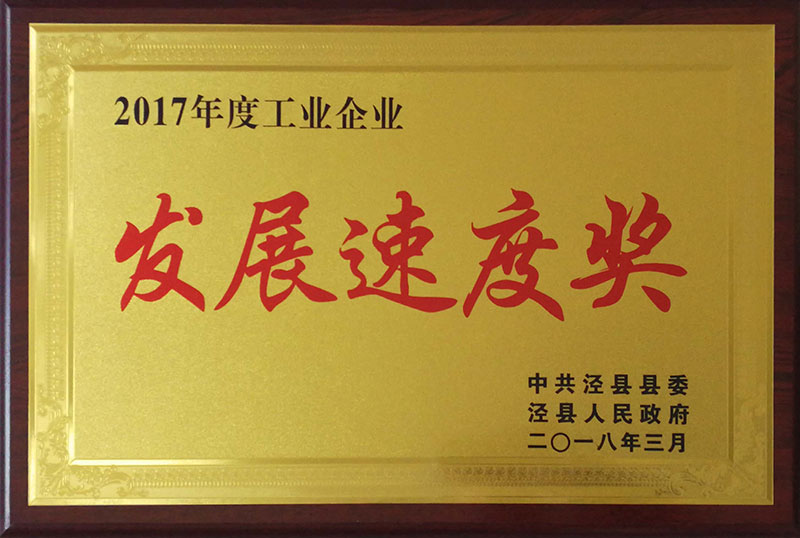 宣城市工业企业发展速度奖